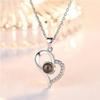 Colar Eu Te Amo 100 Idiomas + Caixa Personalizada